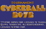 Tournament Cyberball title screen for Atari Lynx